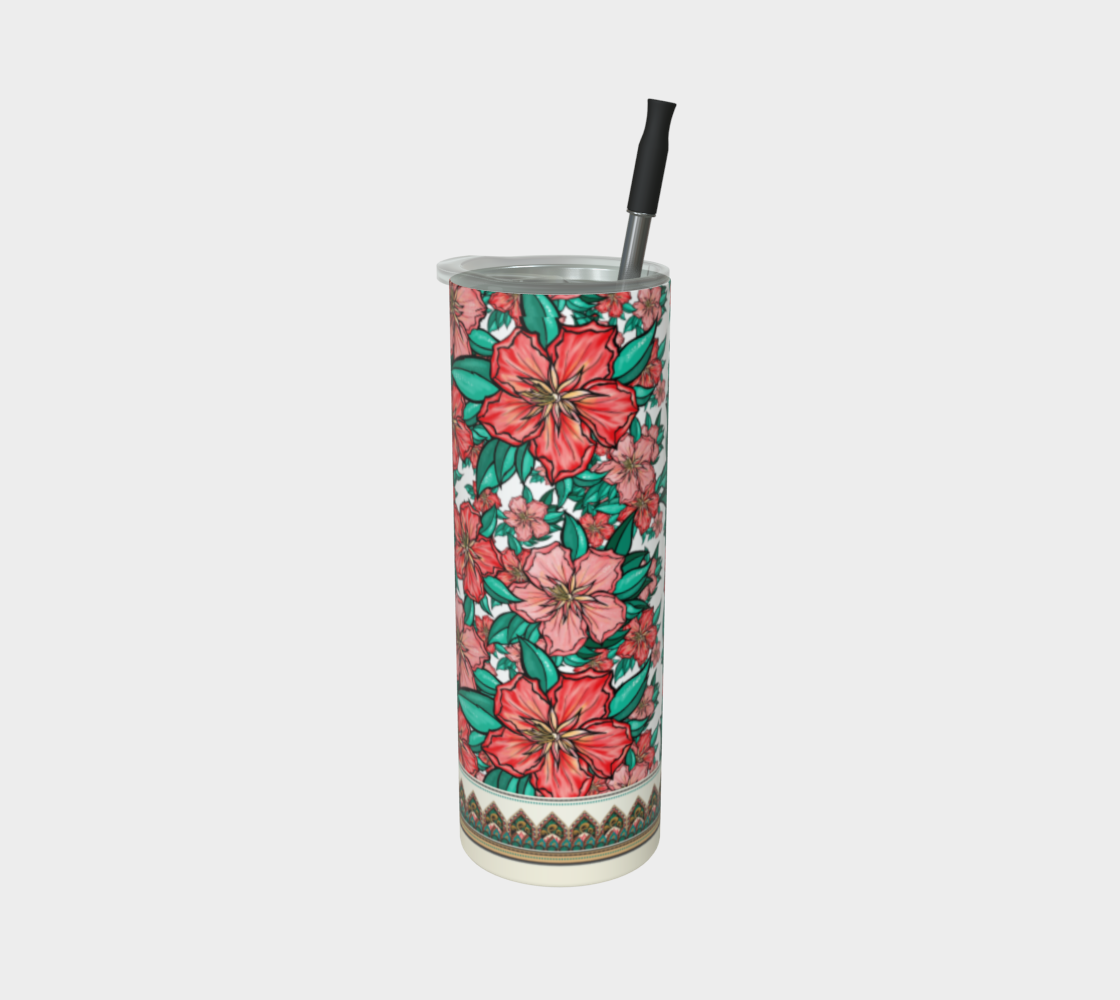 HIBISCUS WHITE TUMBLER
