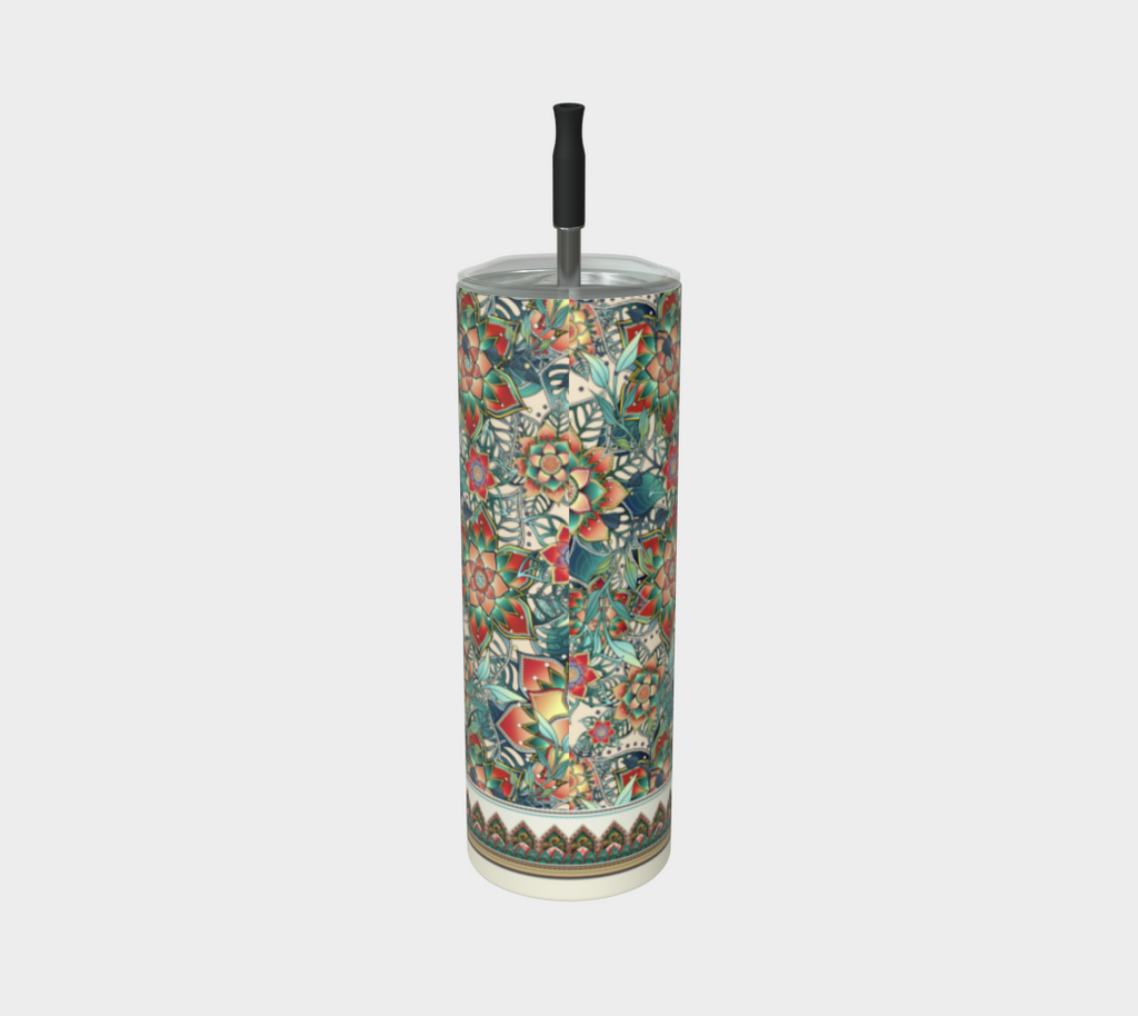 BEIGE TROPICAL TUMBLER