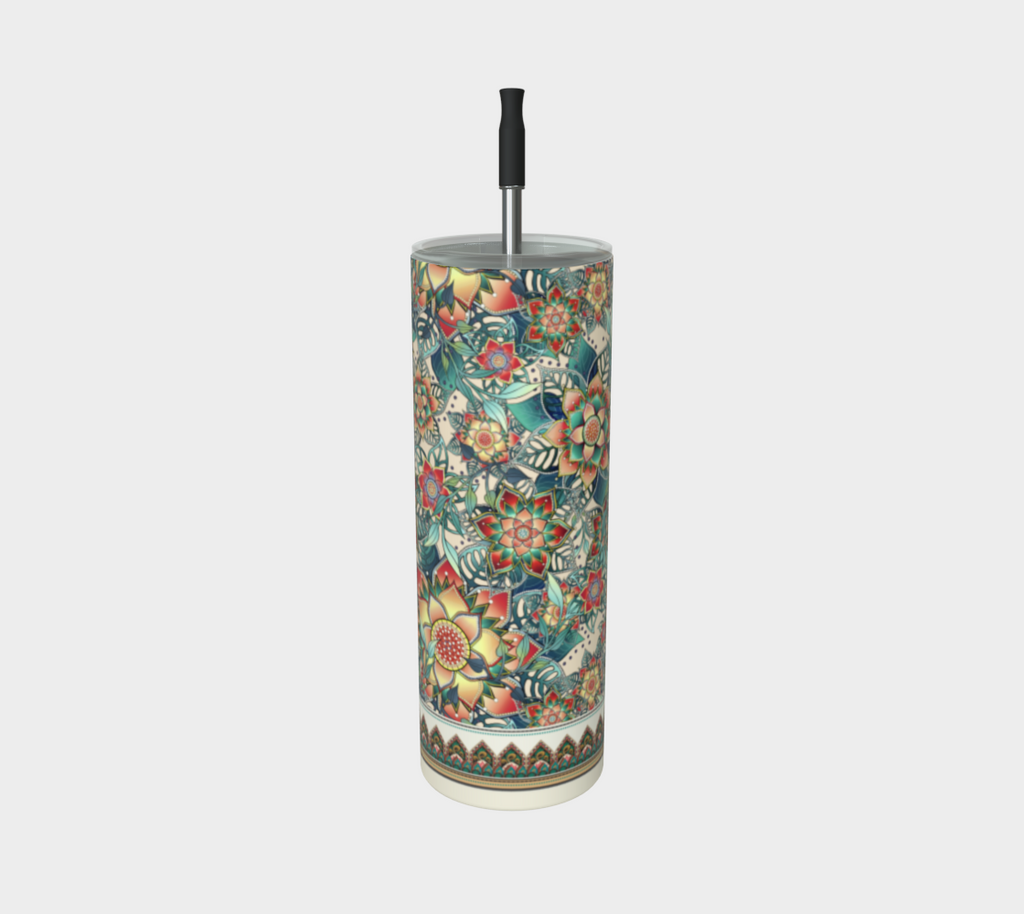 BEIGE TROPICAL TUMBLER