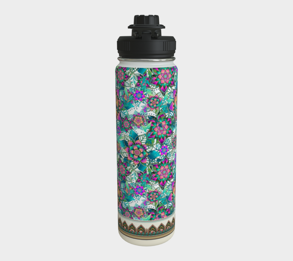 WHITE TROPICAL WATER BOTTLE