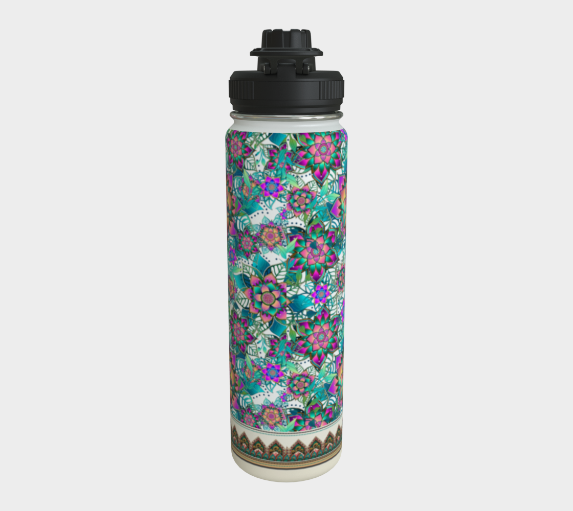 WHITE TROPICAL WATER BOTTLE