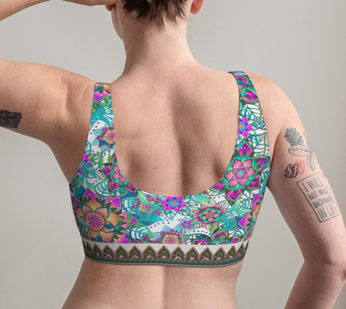 BEIGE TROPICAL BRALETTE
