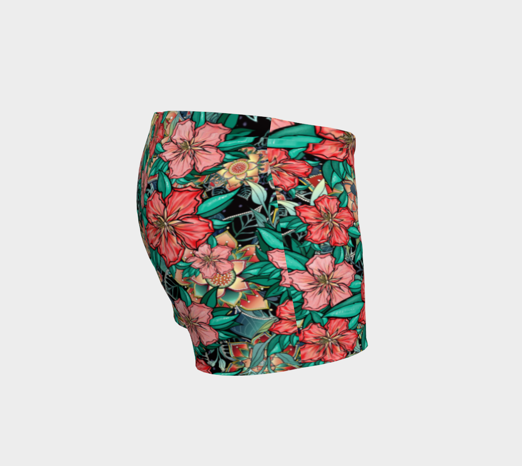 BLACK HIBISCUS SHORTS