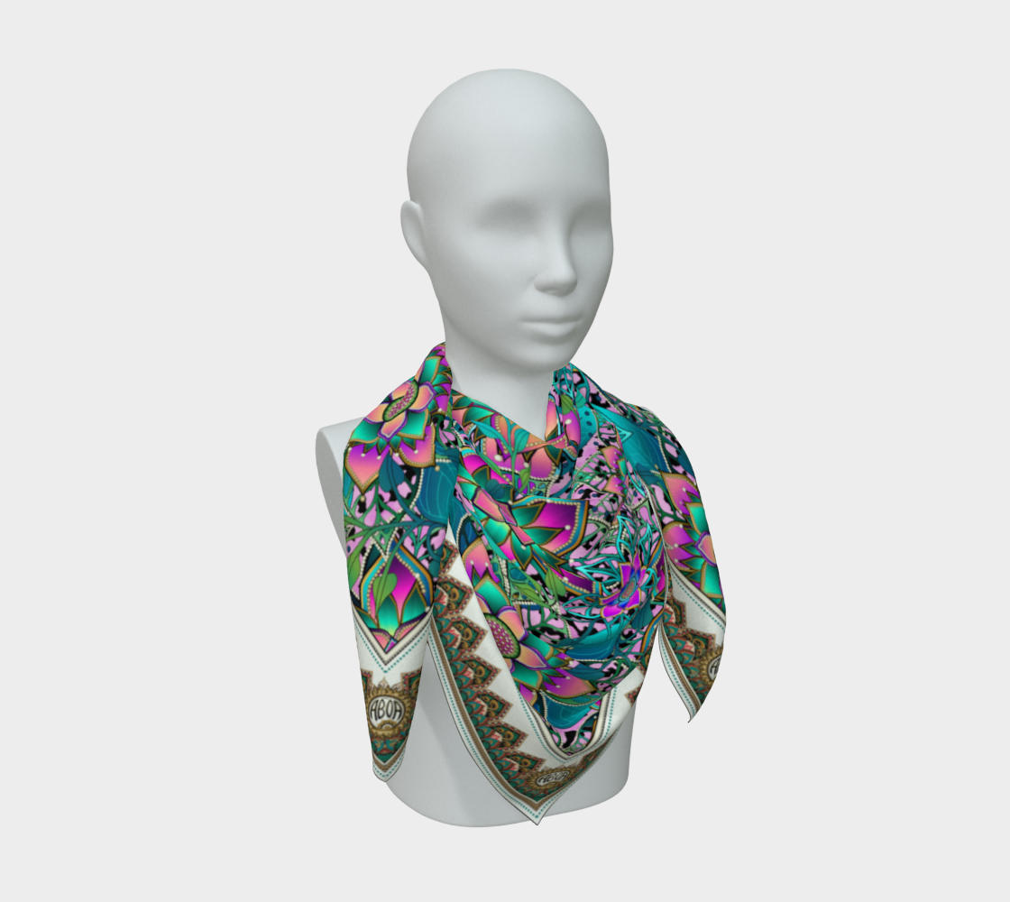 PURPLE TROPICAL SCARF