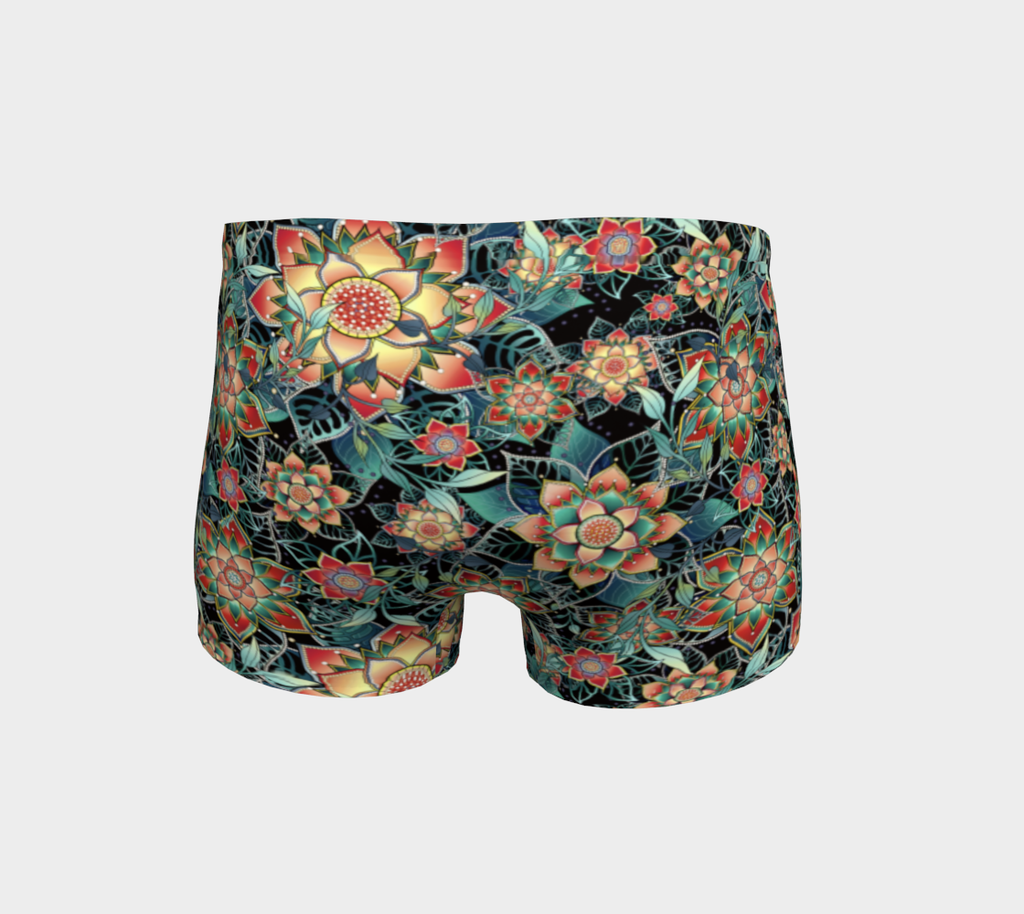 BLACK TROPICAL SHORTS