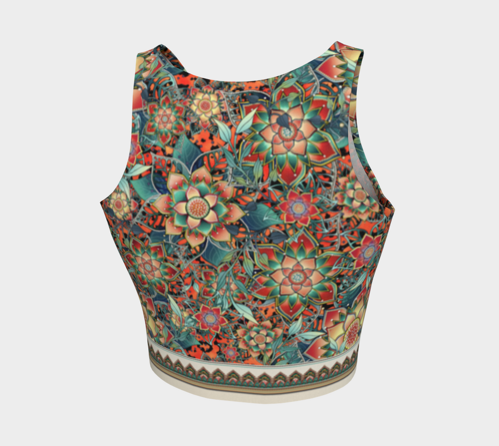 ABOA GOLD ORANGE JAGUAR CROPPED TANK