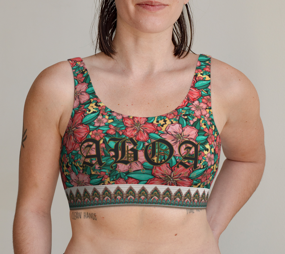 PALE GOLD HIBISCUS BRALETTE