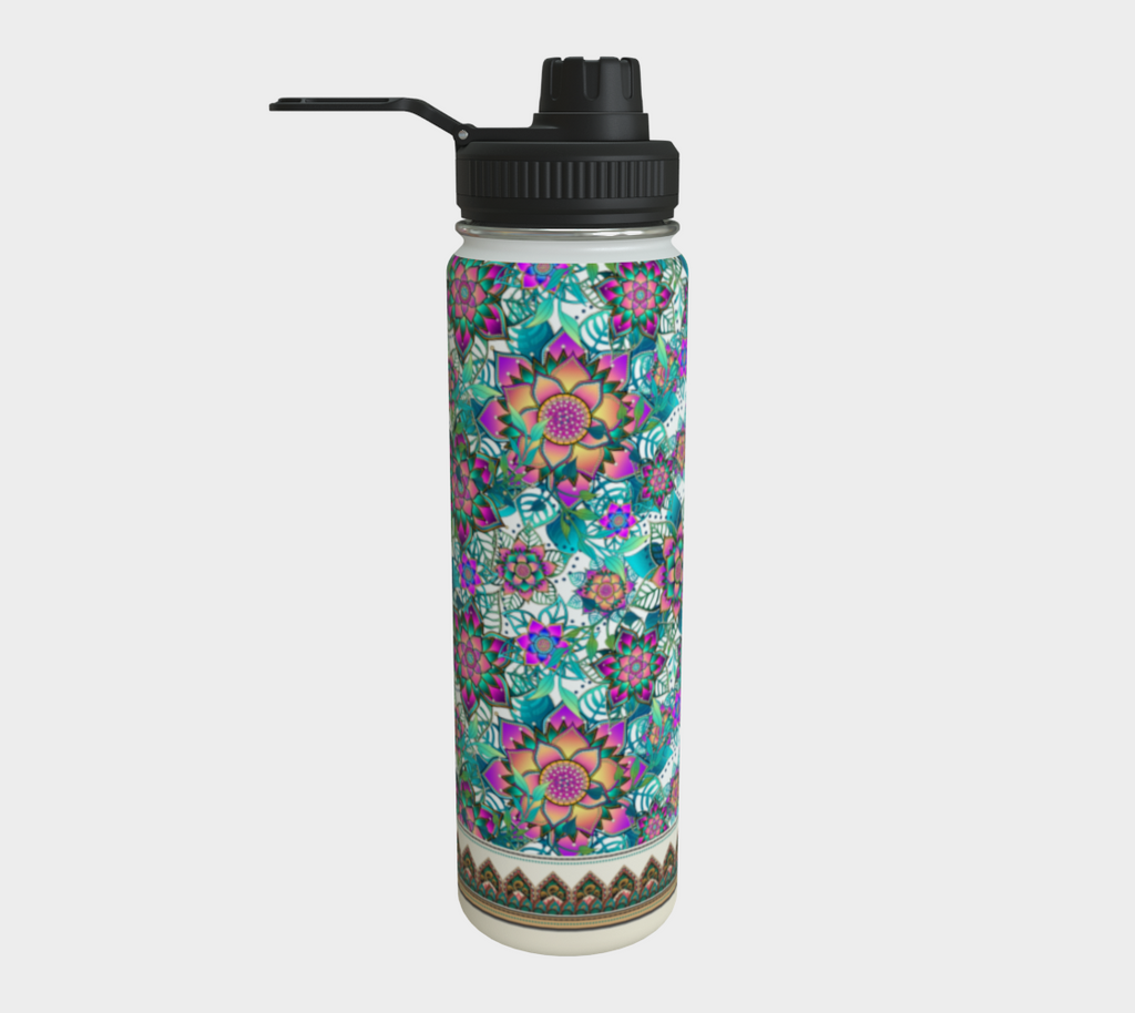 WHITE TROPICAL WATER BOTTLE