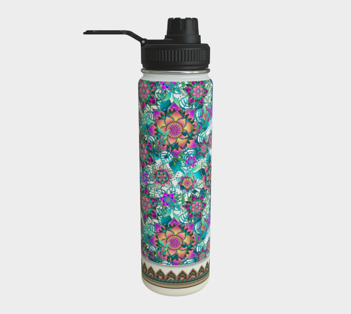 WHITE TROPICAL WATER BOTTLE