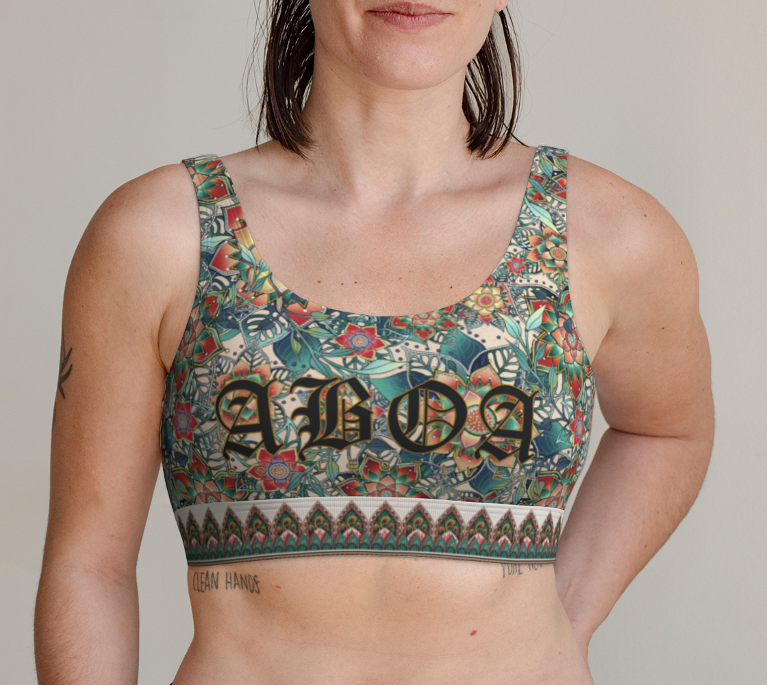 BEIGE TROPICAL BRALETTE