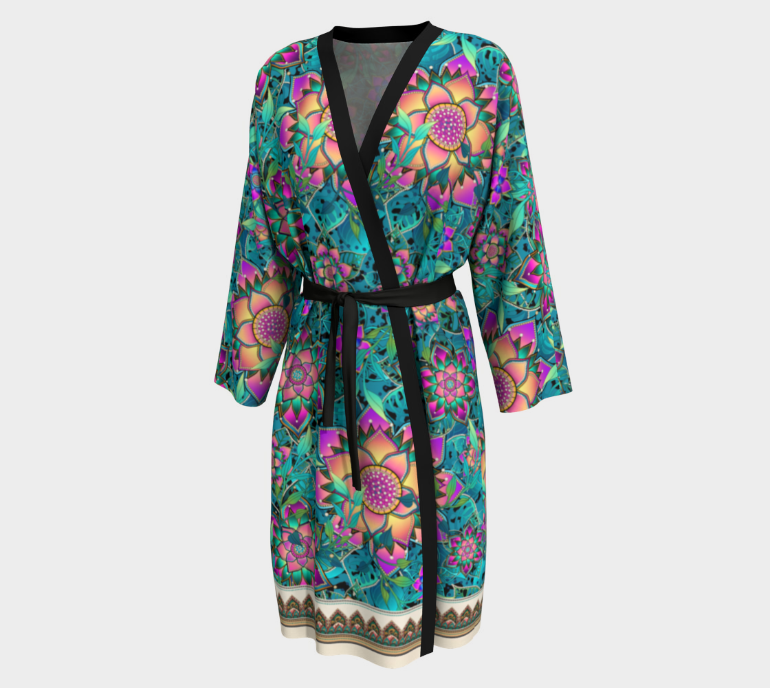 TEAL TROPICAL PEIGNOIR