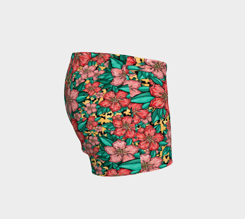 PALE GOLD HIBISCUS SHORTS