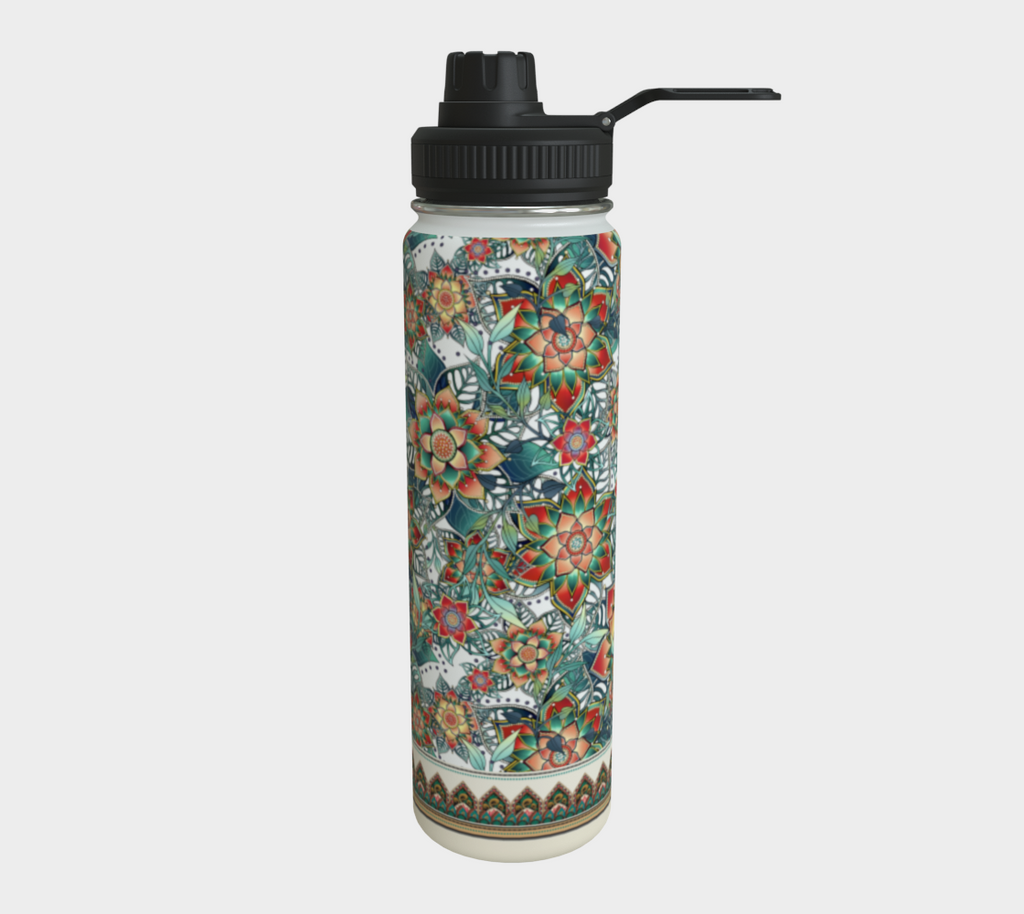 WHITE TROPICAL WATER BOTTLE