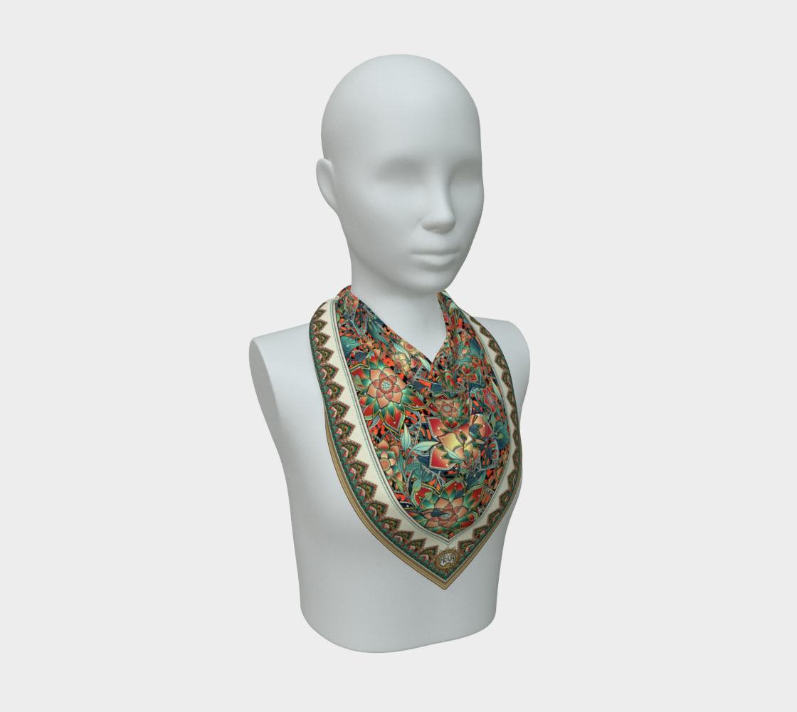 ORANGE JAGUAR TROPICAL SCARF