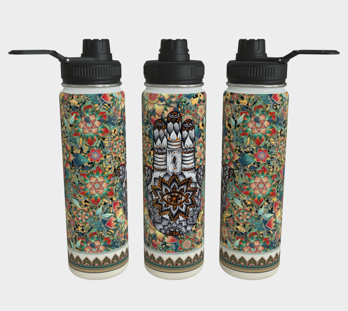 HAMSA PALE GOLD TROPICAL WATER BOTTLE