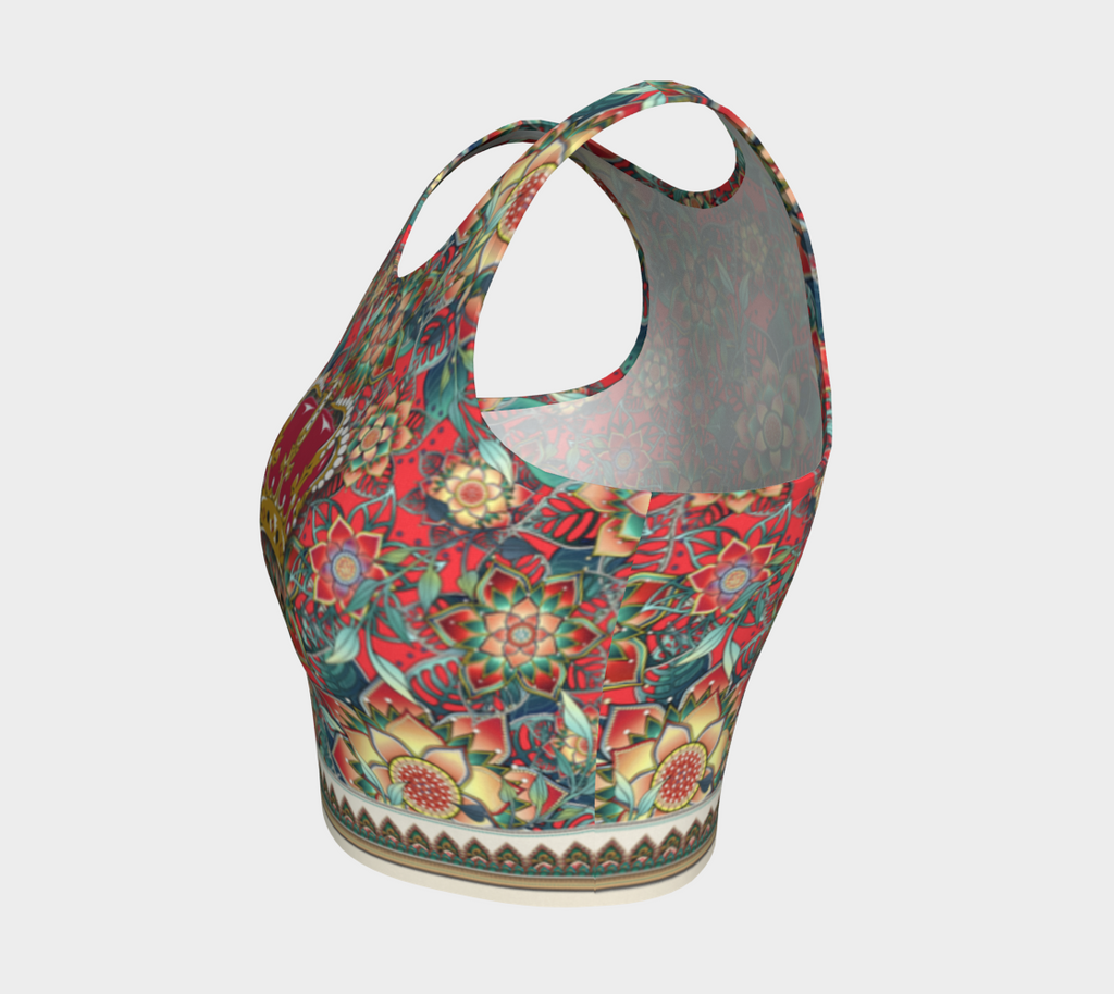 ABOA CROWN CROPPED TANK RED TROPICAL