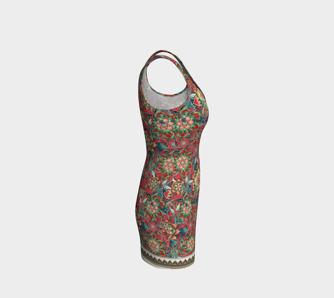 RED TROPICAL ODYCON DRESS