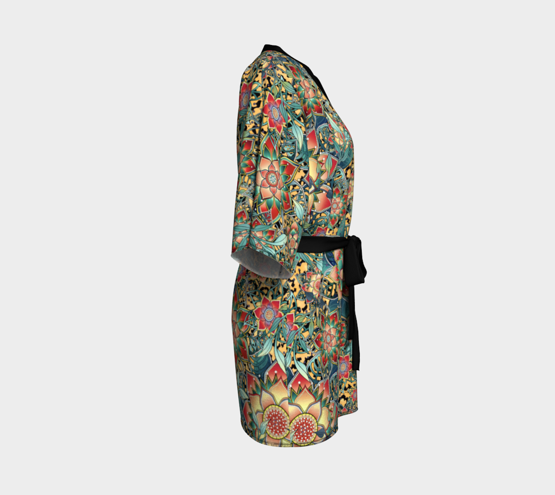 TROPICAL PALE GOLD KIMONO