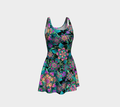 BLACK TROPICAL FLARE DRESS