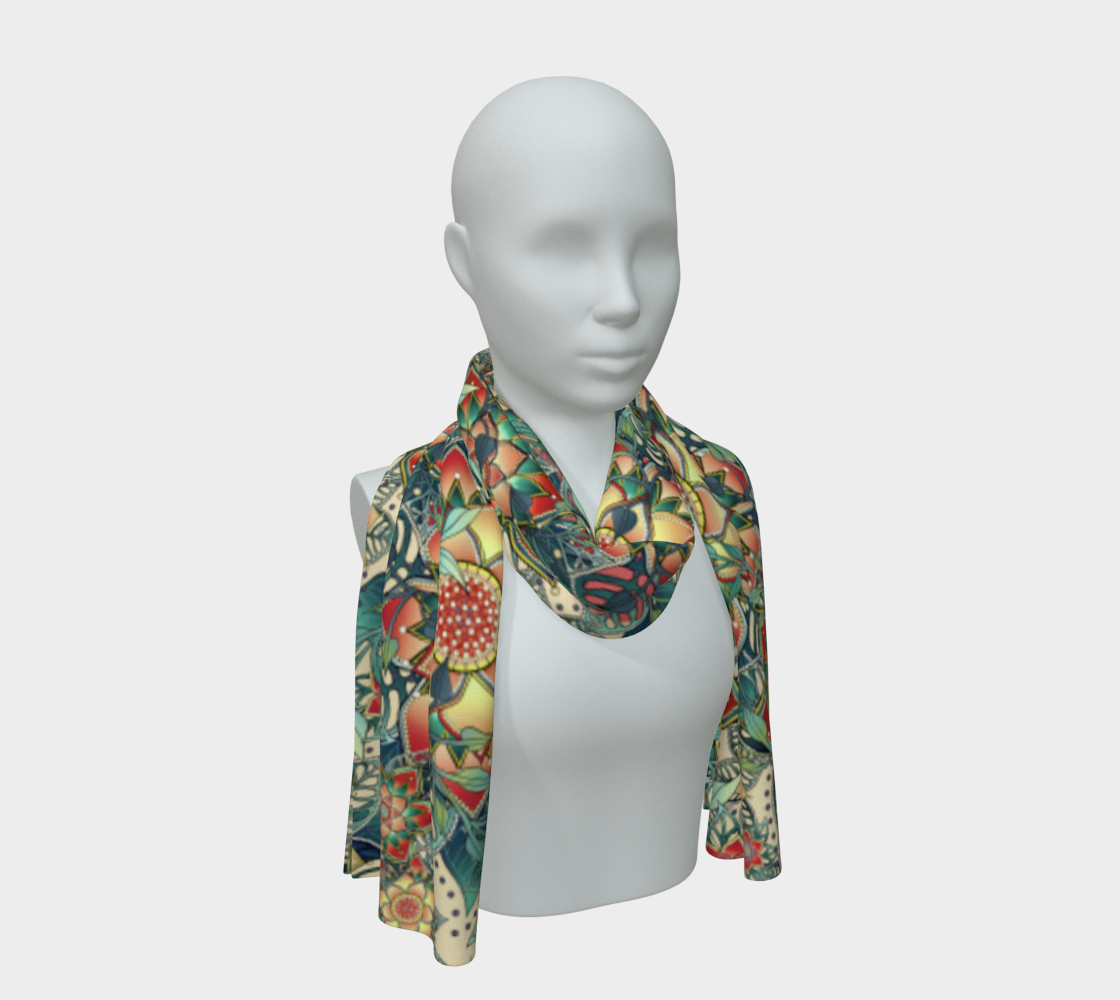 OFF WHITE TROPICAL SCARF