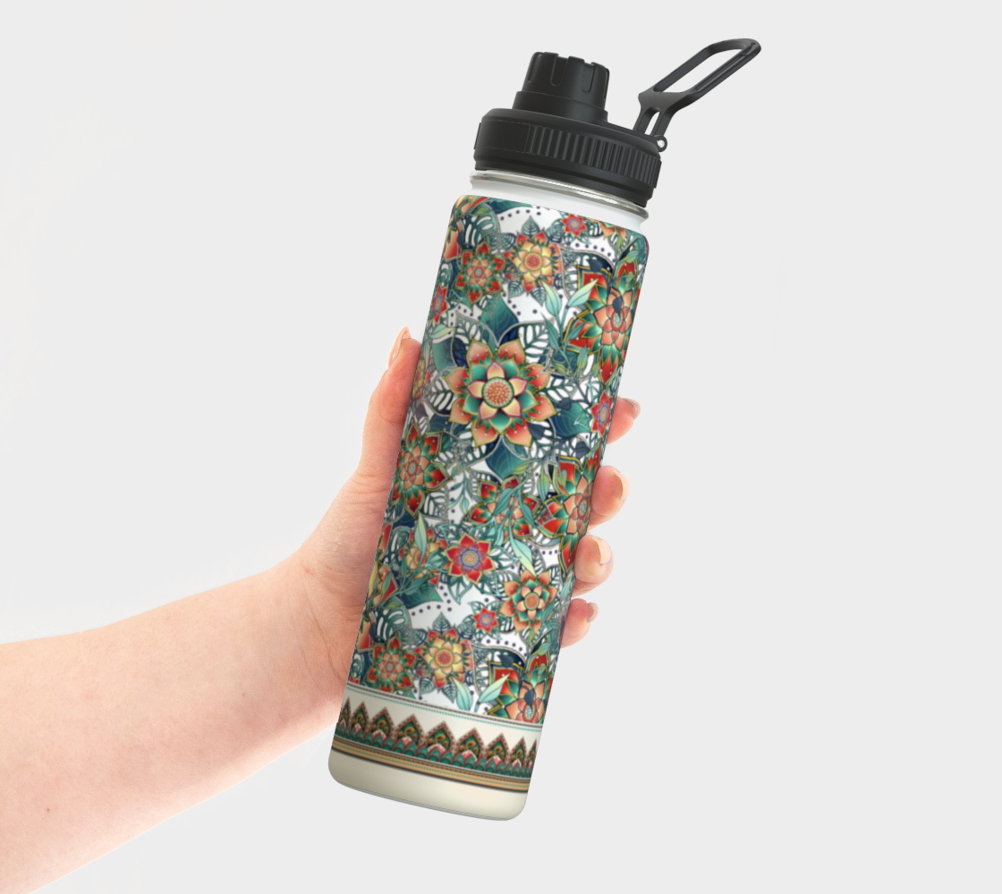 WHITE TROPICAL WATER BOTTLE