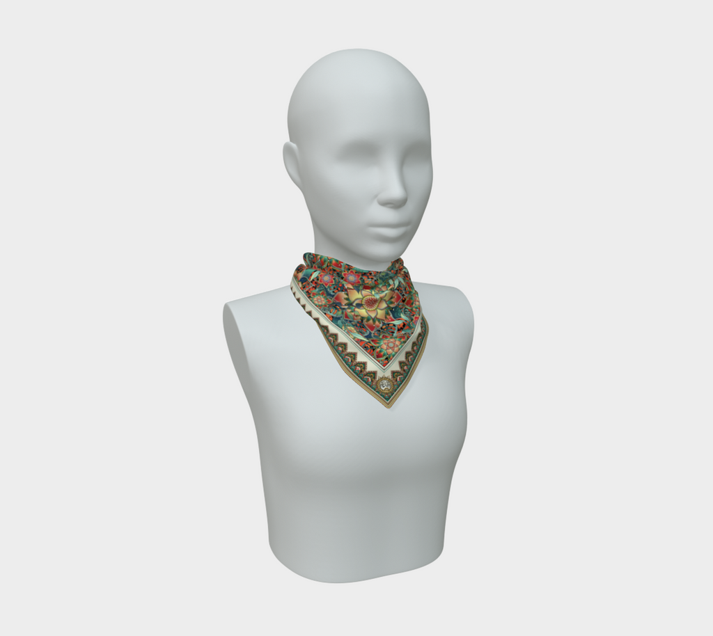 ORANGE JAGUAR TROPICAL SCARF