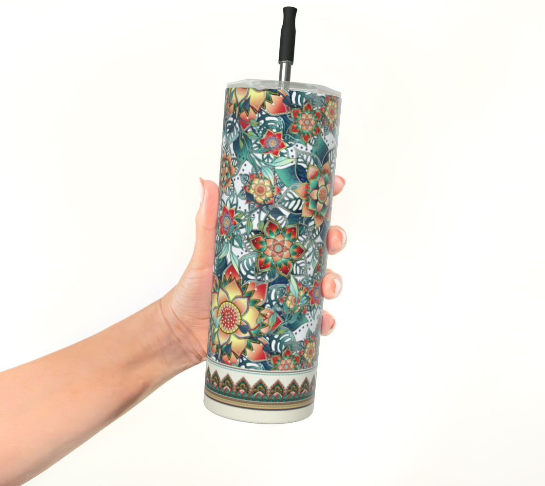 WHITE TROPICAL TUMBLER