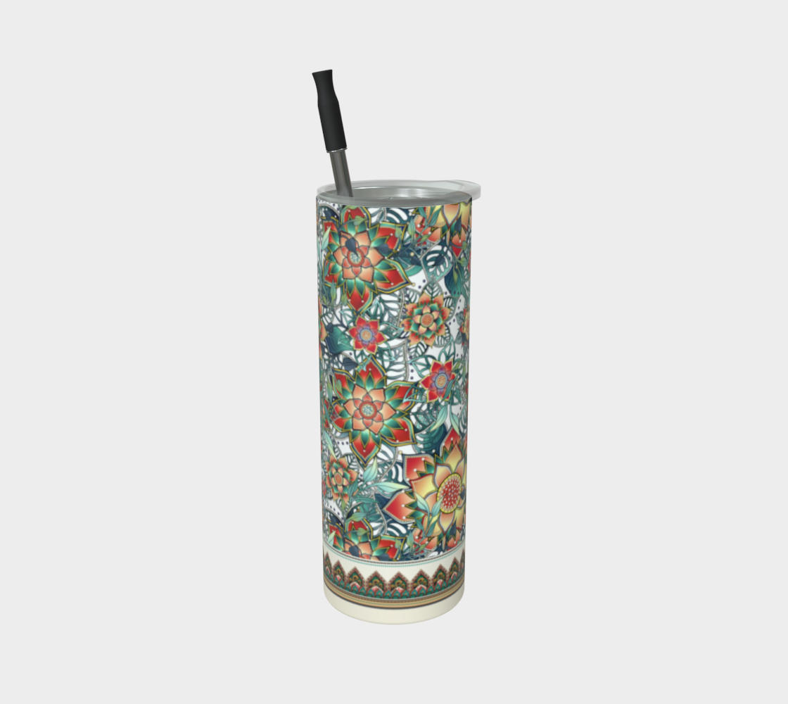 WHITE TROPICAL TUMBLER
