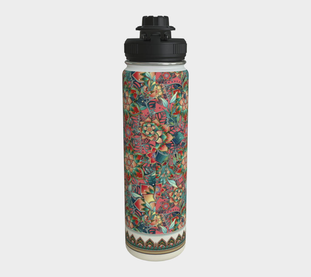 INTENTIONAL PINK TROPICAL WATER BOTTLE