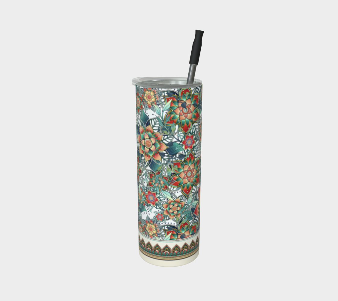 WHITE TROPICAL TUMBLER