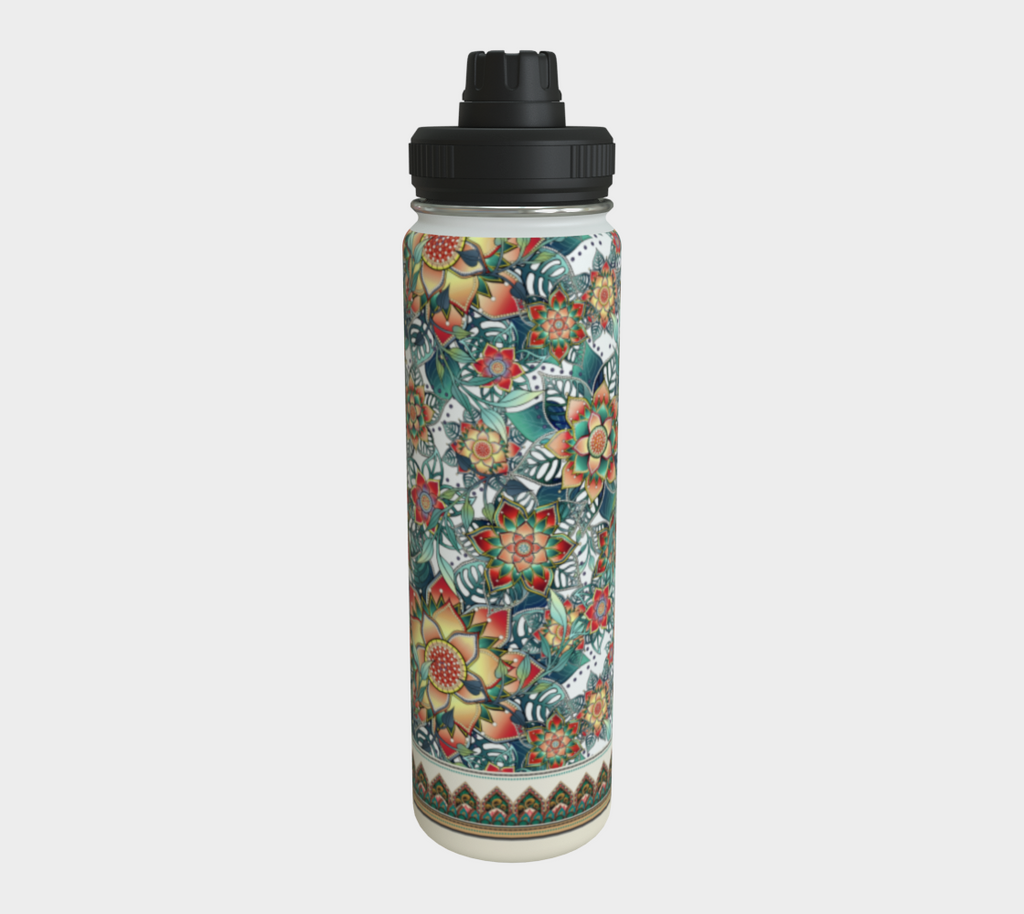 WHITE TROPICAL WATER BOTTLE