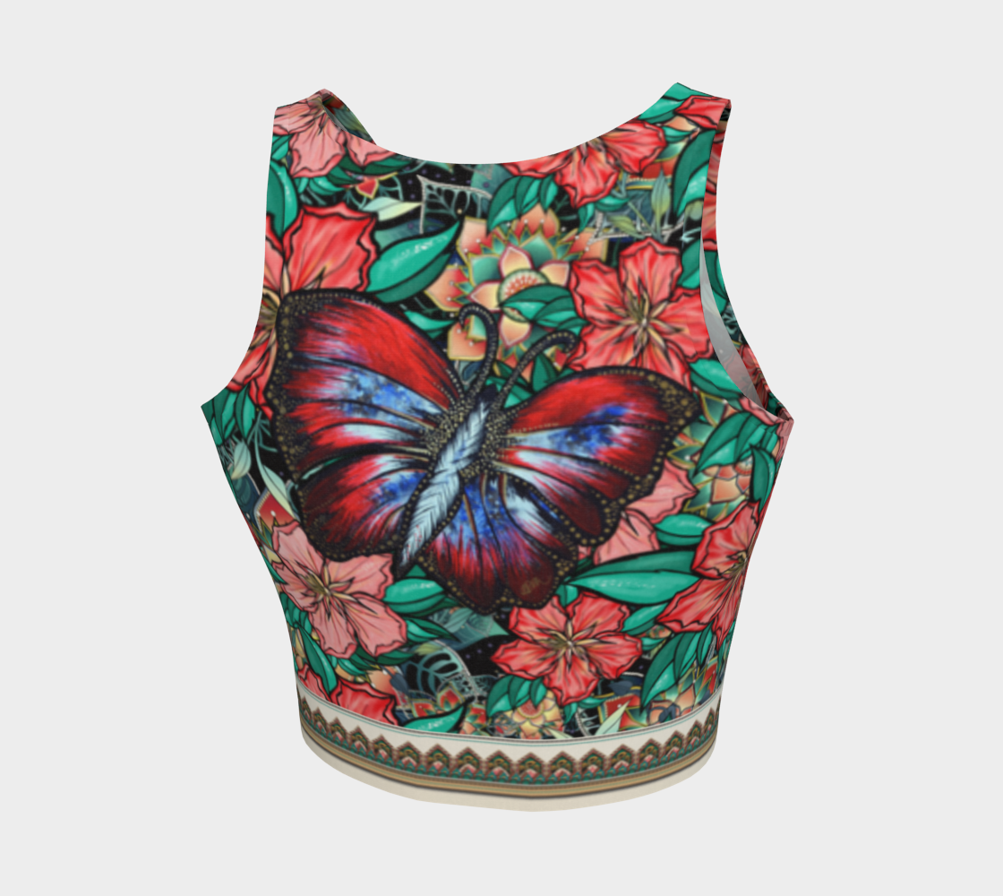 BUTTERFLY FREEDOM CROPPED TANK