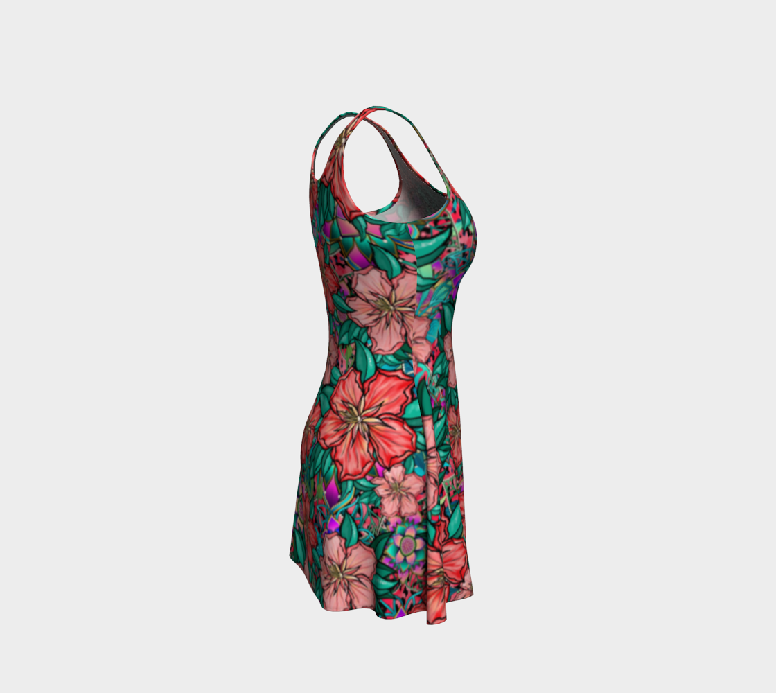 HIBISCUS PURPLE FLARE DRESS