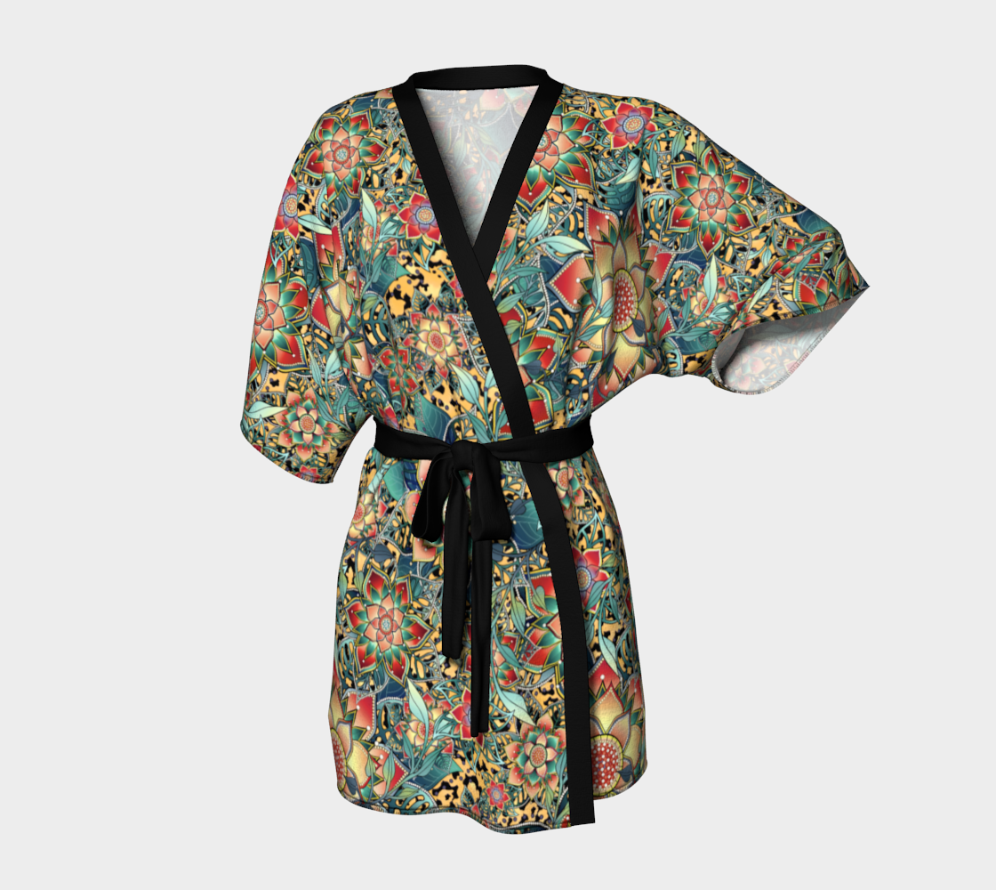 TROPICAL PALE GOLD KIMONO