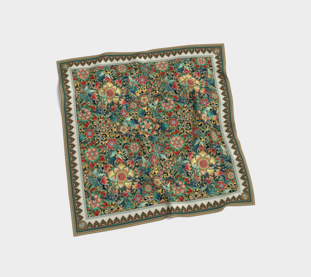 PALE GOLD TROPICAL SCARF