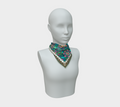 TEAL JAGUAR TROPICAL SCARF