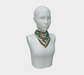 TEAL JAGUAR TROPICAL SCARF