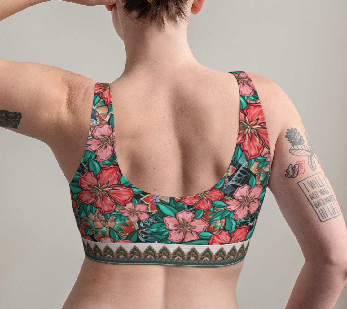 BLACK HIBISCUS BRALETTE