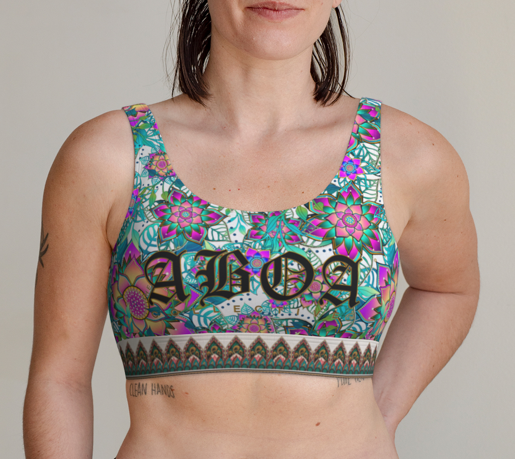 BEIGE TROPICAL BRALETTE