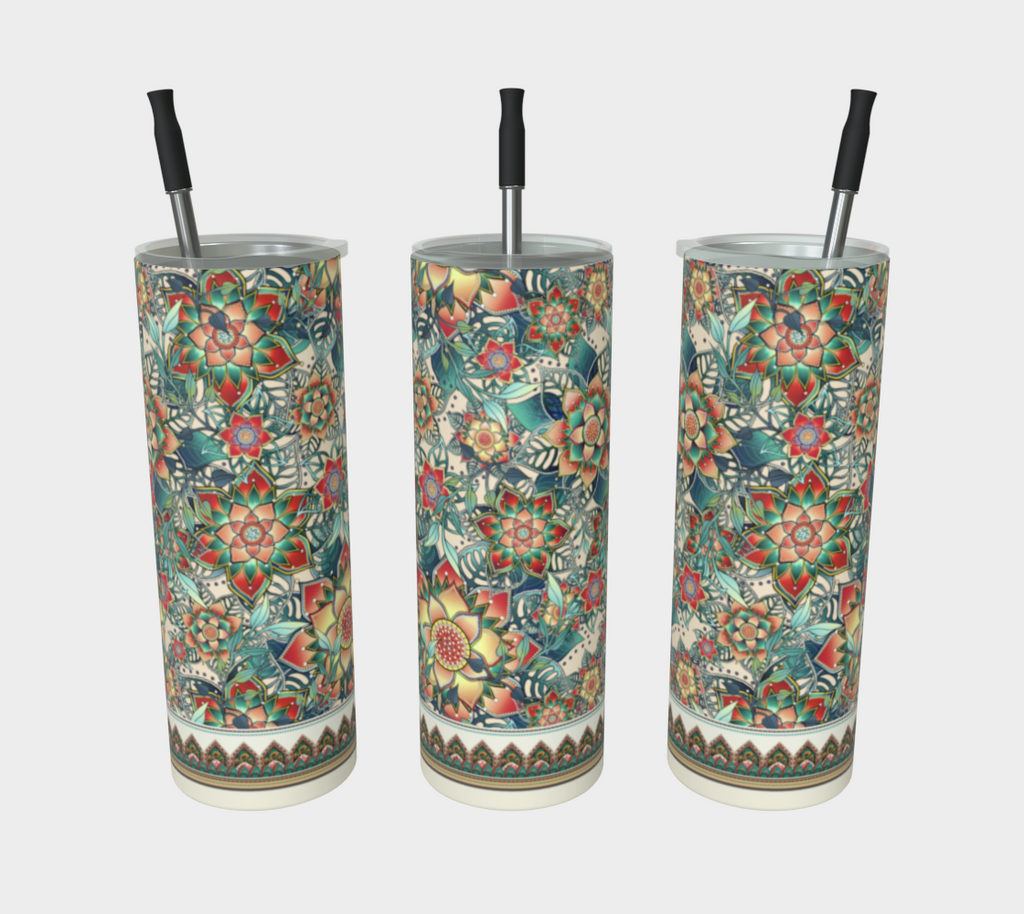 BEIGE TROPICAL TUMBLER