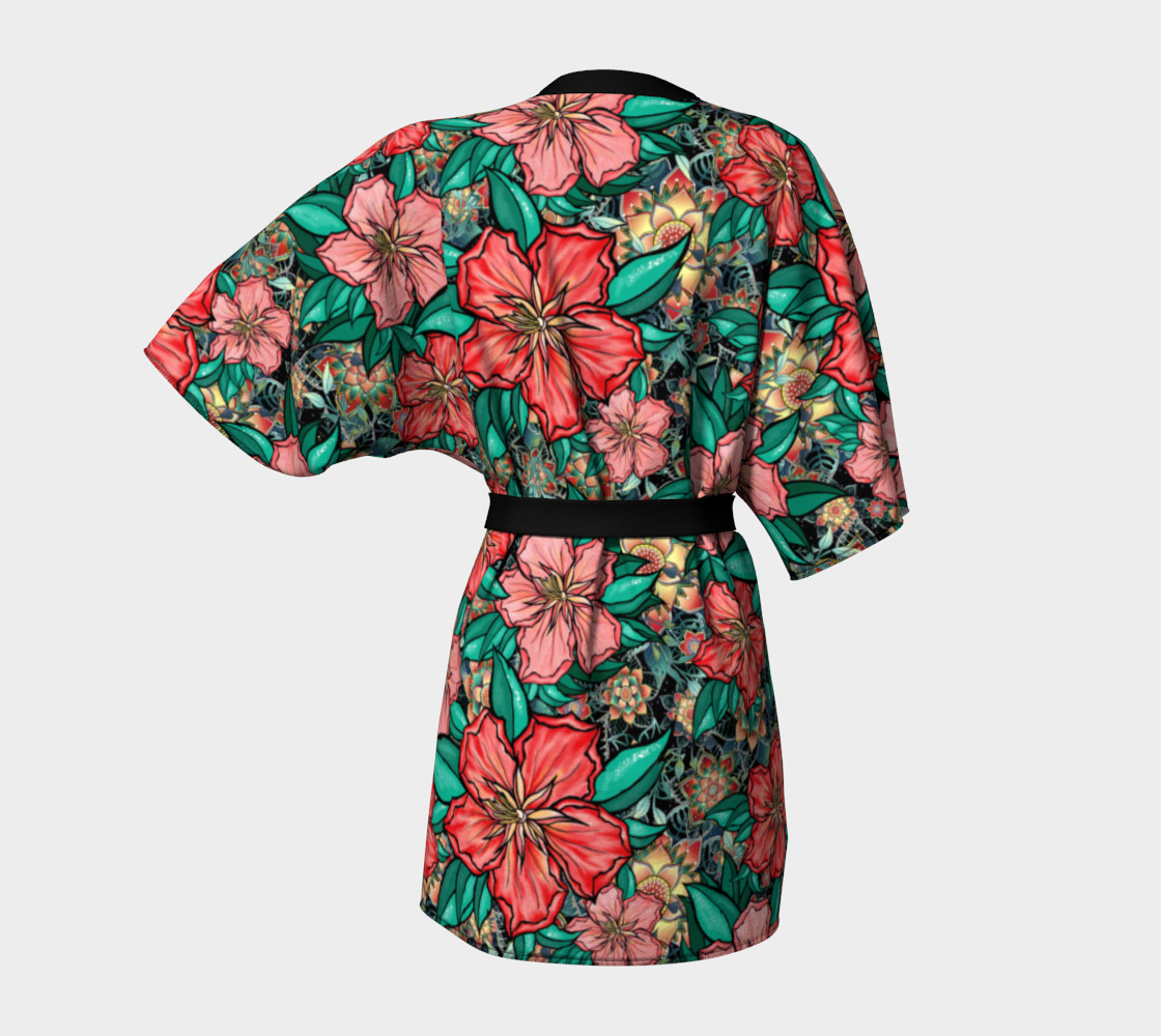 HIBSCUS BLACK KIMONO