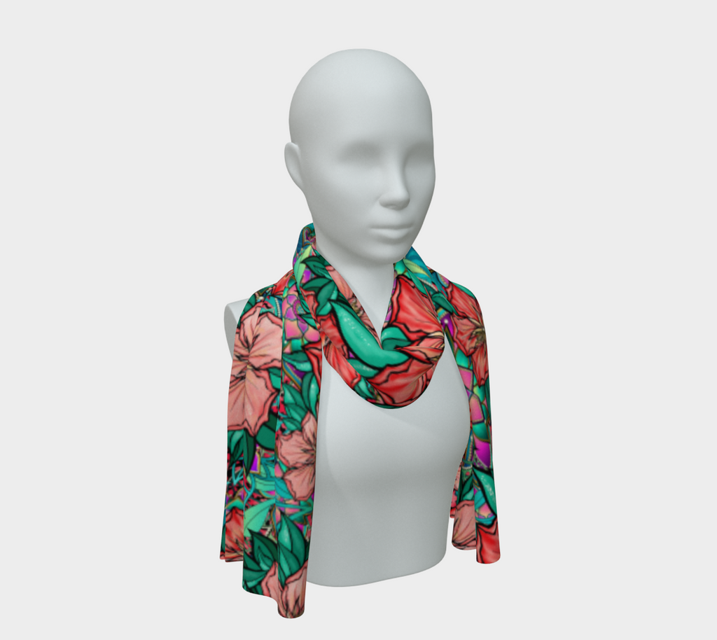 PURPLE HIBISCUS SCARF