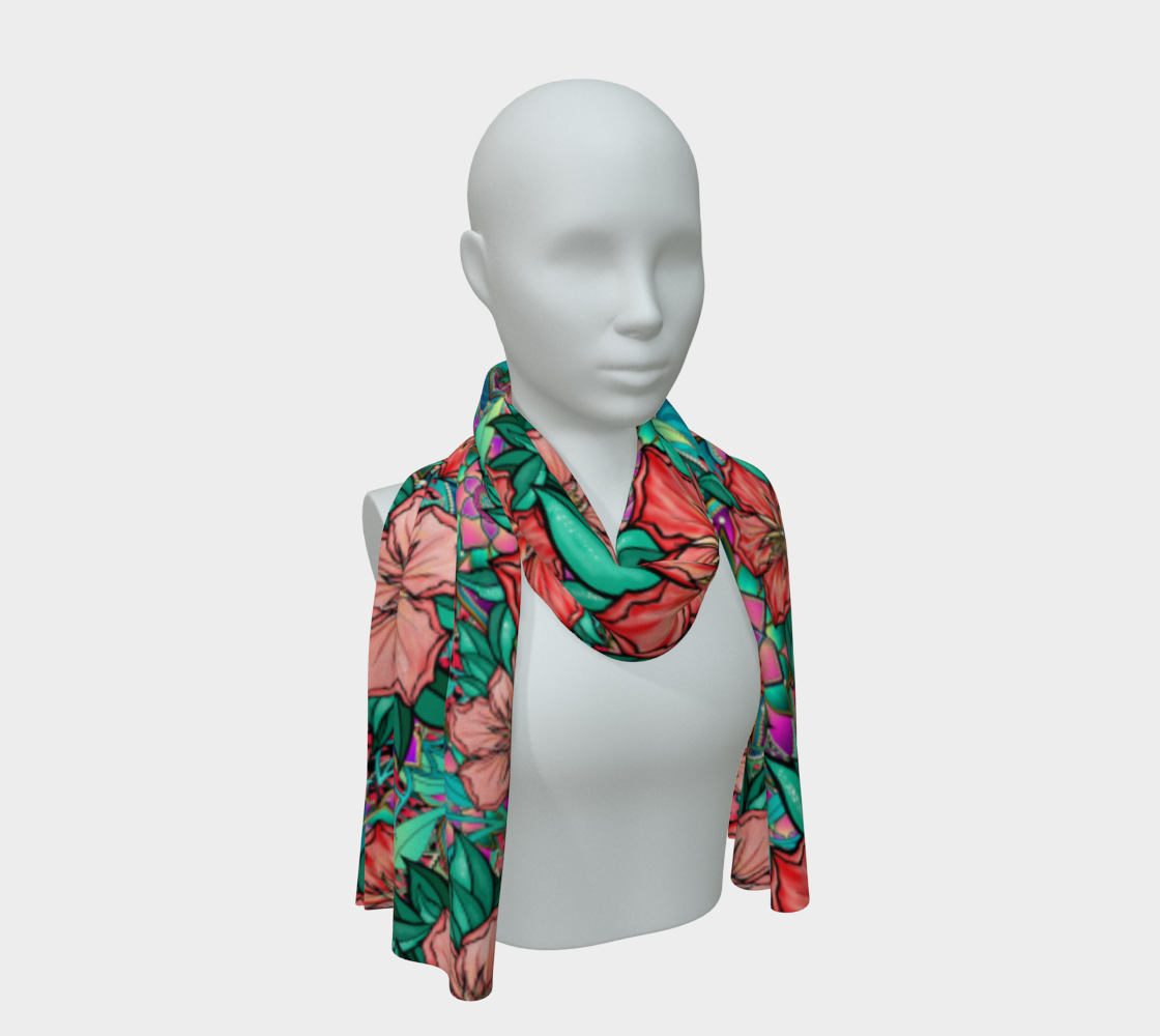 PURPLE HIBISCUS SCARF