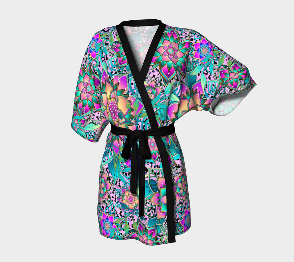 TROPICAL PURPLE KIMONO