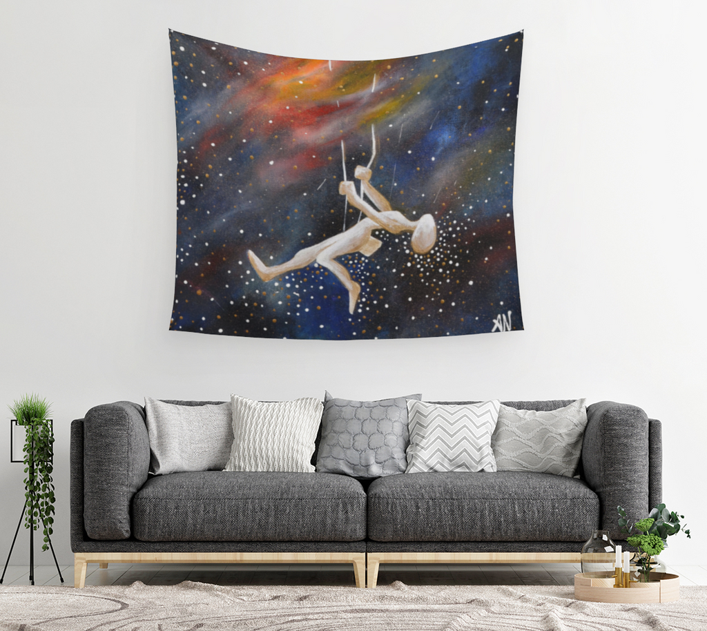 TAPESTRY, WALL TAPESTRY, WALL ART, DECOR, HOME, ART PRINT, CONTEMPORARY ART, METEOR SHOWER, UNIVERSE, ABSTRACT ART, CONTEMPORARY ART,