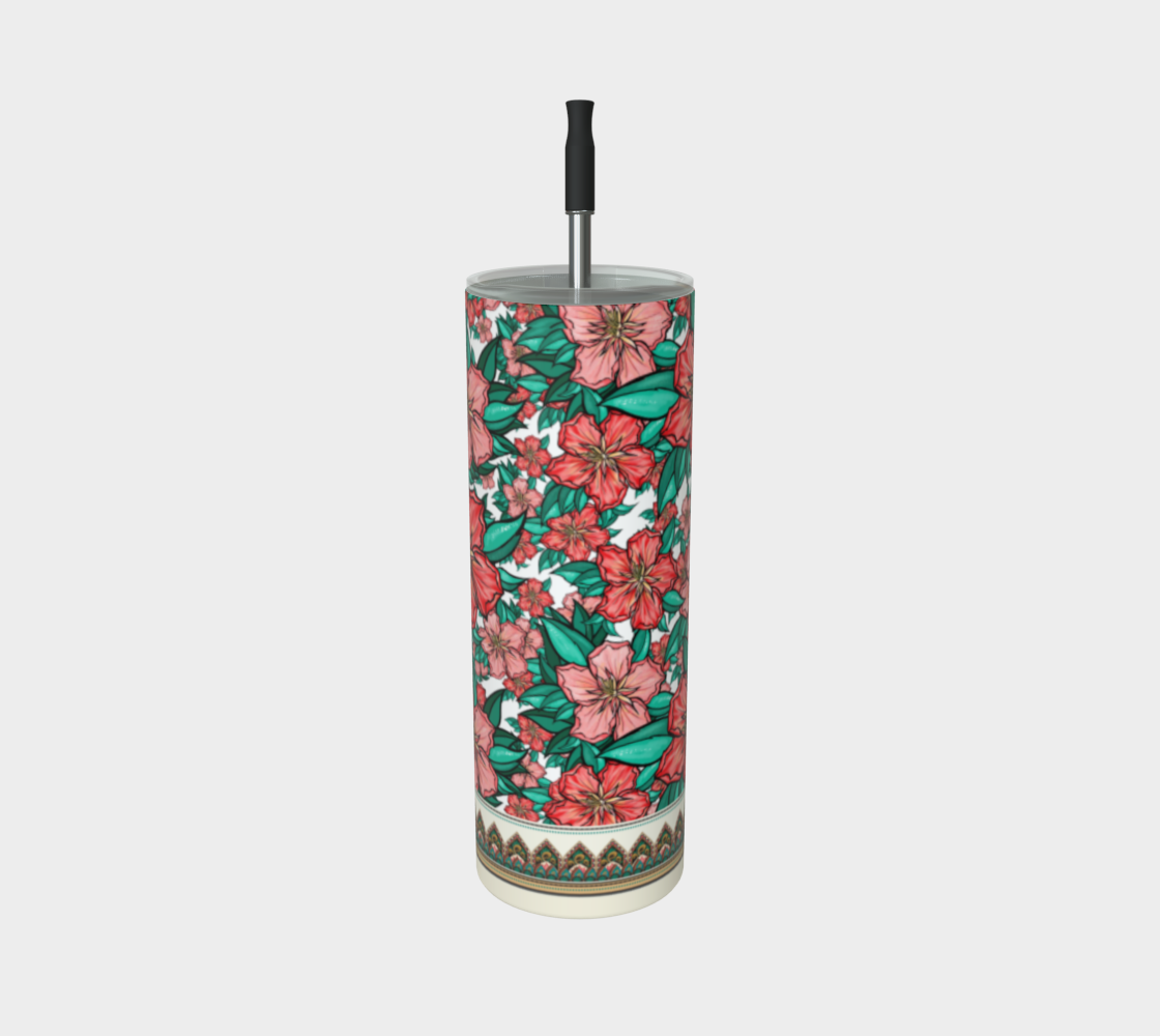HIBISCUS WHITE TUMBLER
