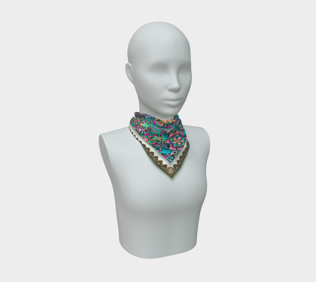 PURPLE TROPICAL SCARF