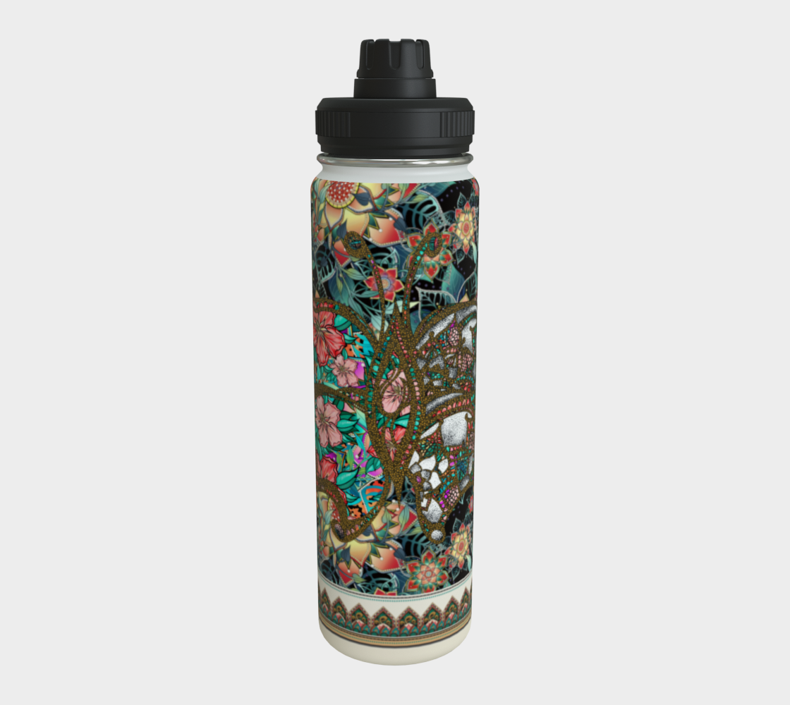 BUTTERFLY TROPICAL WATER BOTTLE