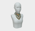 WHITE TROPICAL SCARF