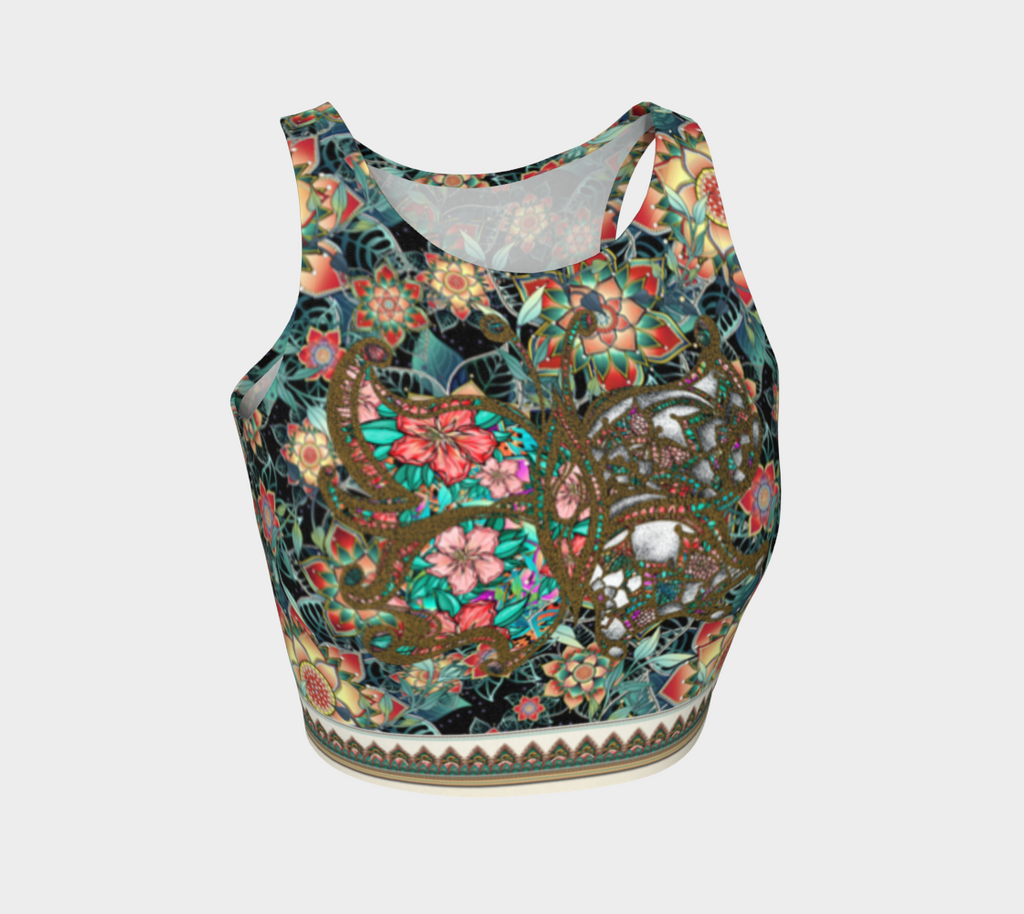 BUTTERFLY TROPICAL CROPPED TANK